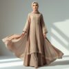 White Stylish Pakistani Abaya at AbayaMart.pk